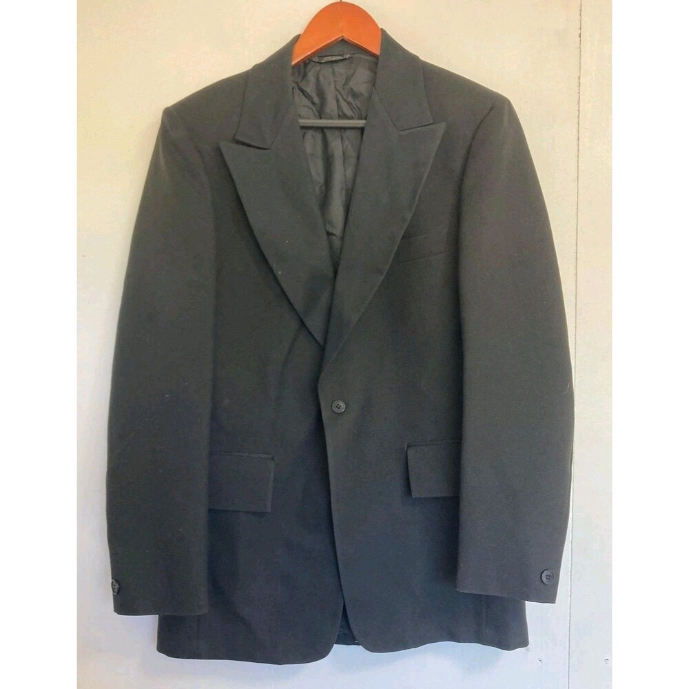 Vintage After Six Tuxedo Mens 40R Suit Black Wool‎ Jacket
